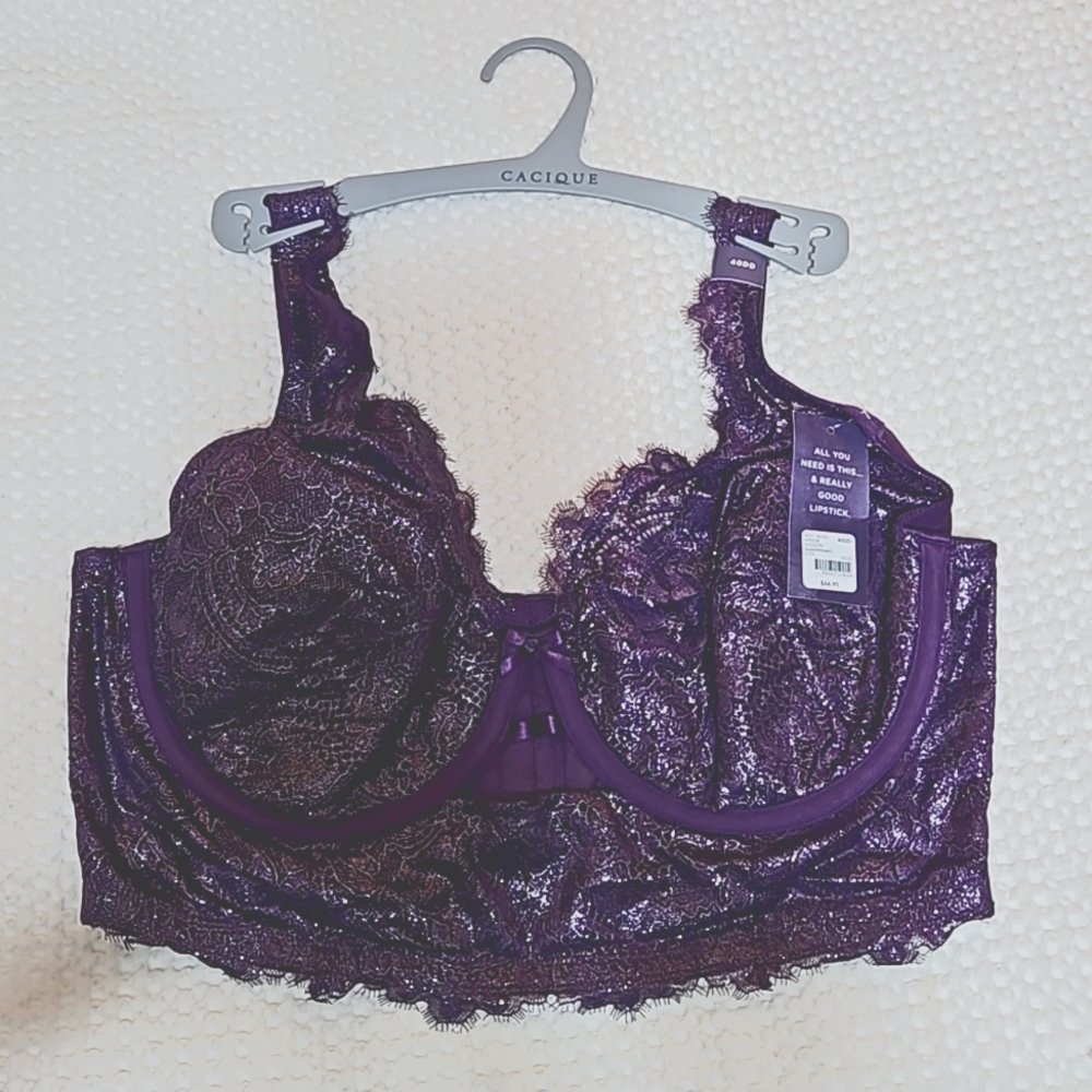 NWT CACIQUE lace bra 40DD and matching panty size 12